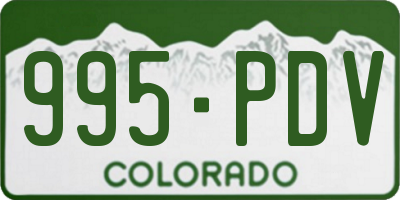 CO license plate 995PDV
