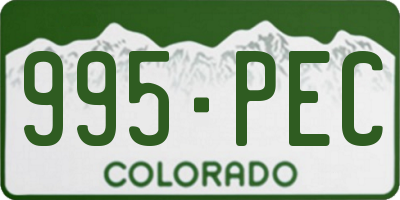 CO license plate 995PEC