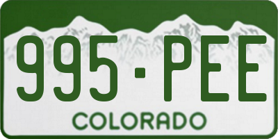 CO license plate 995PEE
