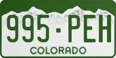 CO license plate 995PEH