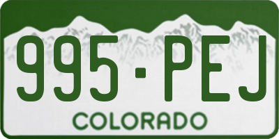 CO license plate 995PEJ