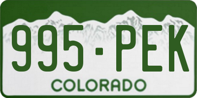 CO license plate 995PEK