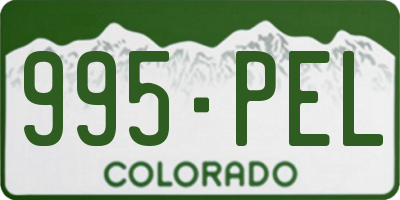CO license plate 995PEL
