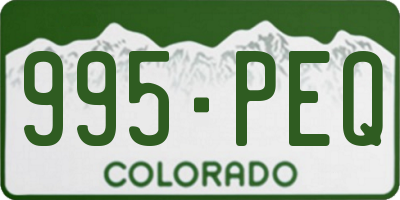 CO license plate 995PEQ