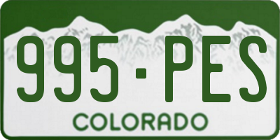 CO license plate 995PES