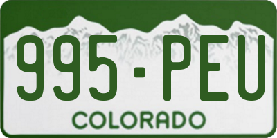 CO license plate 995PEU