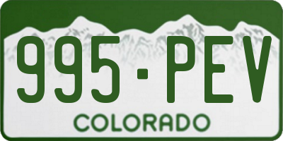 CO license plate 995PEV