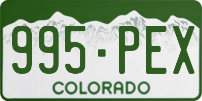 CO license plate 995PEX