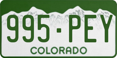 CO license plate 995PEY