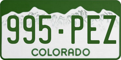 CO license plate 995PEZ