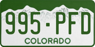 CO license plate 995PFD