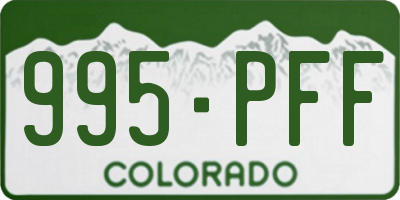 CO license plate 995PFF