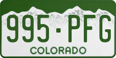 CO license plate 995PFG