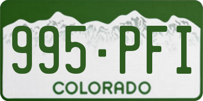 CO license plate 995PFI