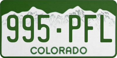 CO license plate 995PFL