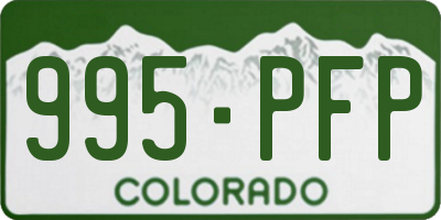CO license plate 995PFP