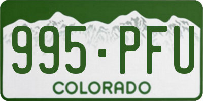 CO license plate 995PFU