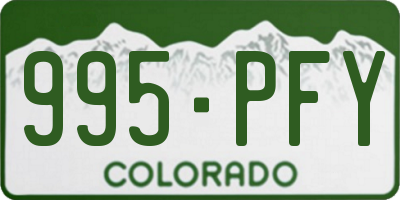 CO license plate 995PFY