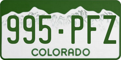 CO license plate 995PFZ