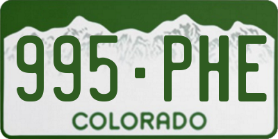 CO license plate 995PHE