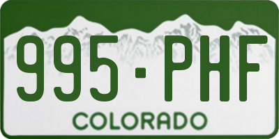 CO license plate 995PHF