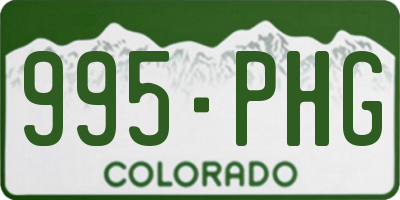 CO license plate 995PHG