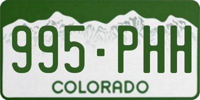 CO license plate 995PHH
