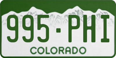 CO license plate 995PHI