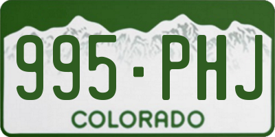 CO license plate 995PHJ