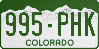 CO license plate 995PHK