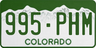 CO license plate 995PHM