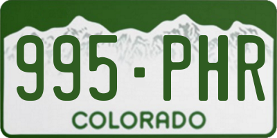CO license plate 995PHR