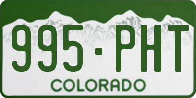 CO license plate 995PHT