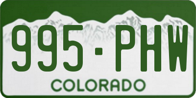 CO license plate 995PHW