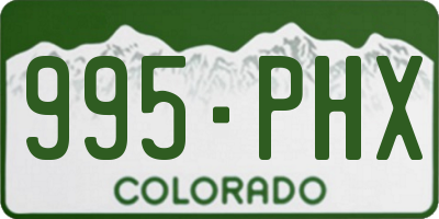 CO license plate 995PHX