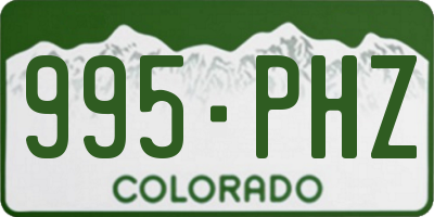 CO license plate 995PHZ