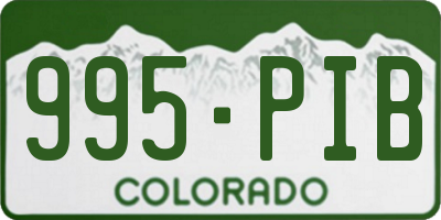 CO license plate 995PIB