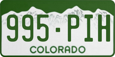 CO license plate 995PIH