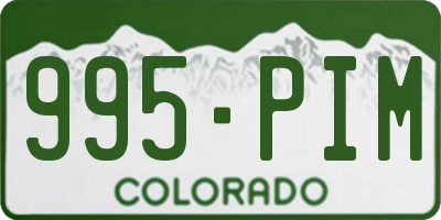 CO license plate 995PIM