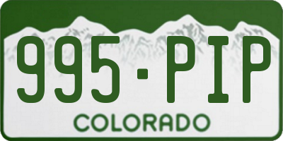 CO license plate 995PIP