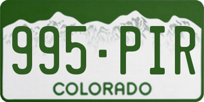CO license plate 995PIR