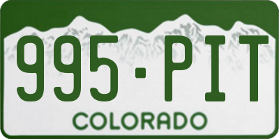 CO license plate 995PIT