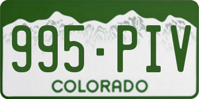 CO license plate 995PIV