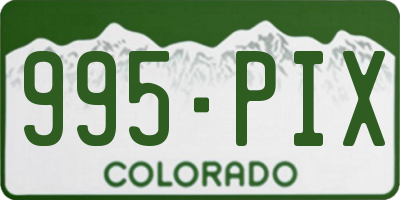 CO license plate 995PIX