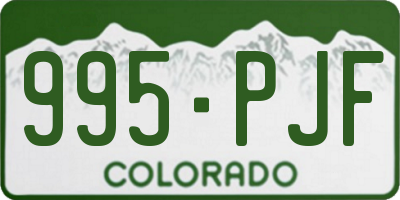 CO license plate 995PJF