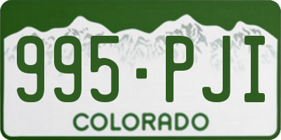 CO license plate 995PJI