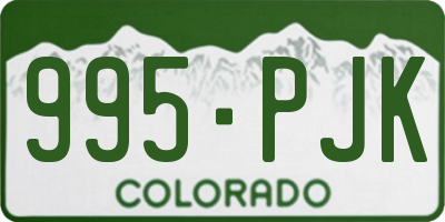 CO license plate 995PJK