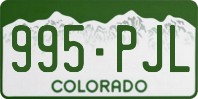 CO license plate 995PJL