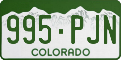 CO license plate 995PJN