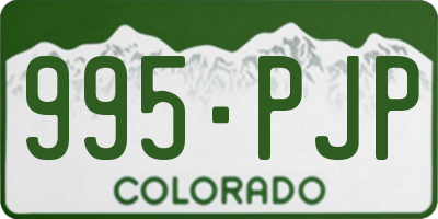 CO license plate 995PJP